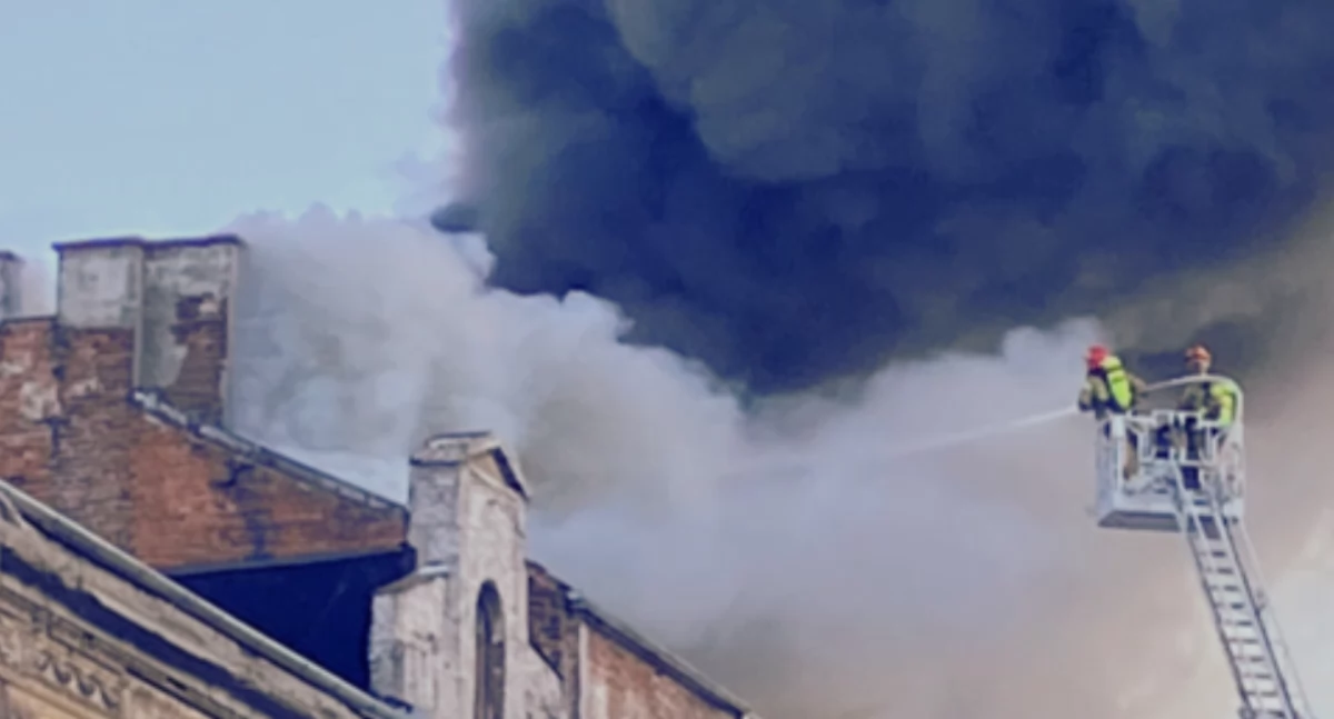 Bezpieczeństwo, Pożar Wileńskiej Ewakuowano siedem osób - zdjęcie, fotografia